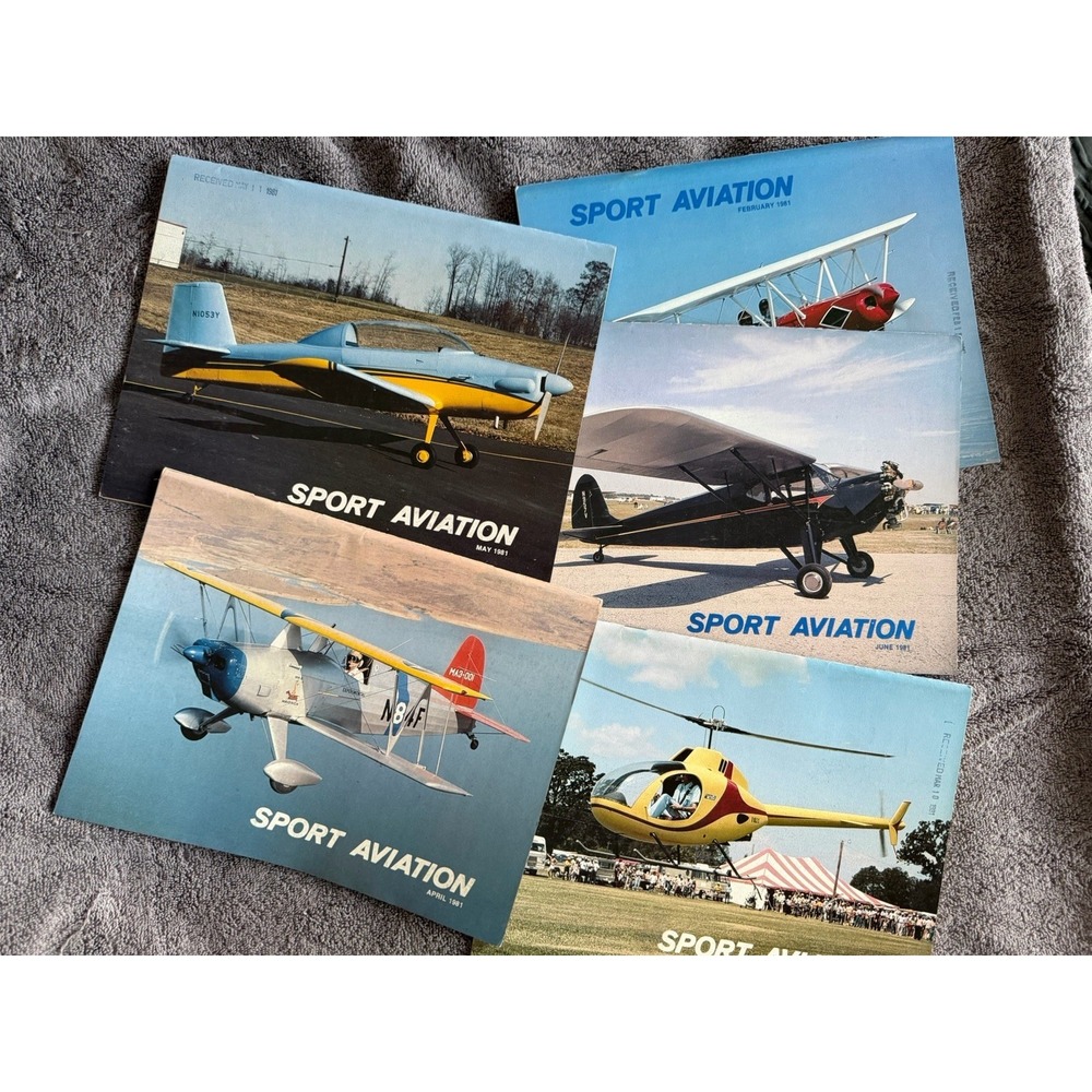 Vintage Feb-June 1981 Sport Aviation Magazine lot of 5 consecutive